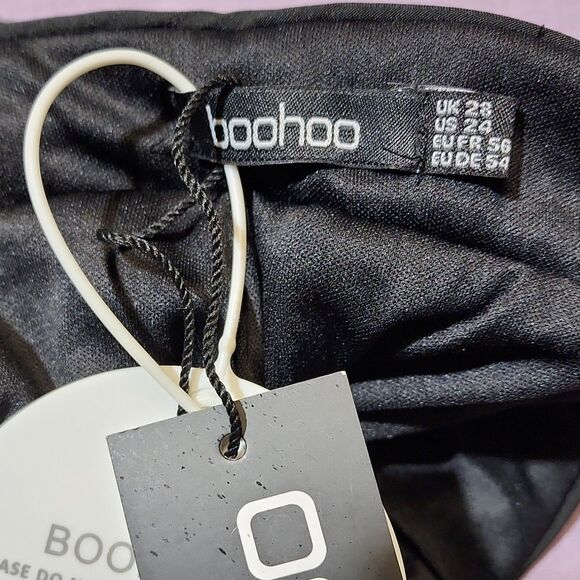 boohoo Plus Stripe Sequin Flare Trousers NWT - Picture 8 of 12